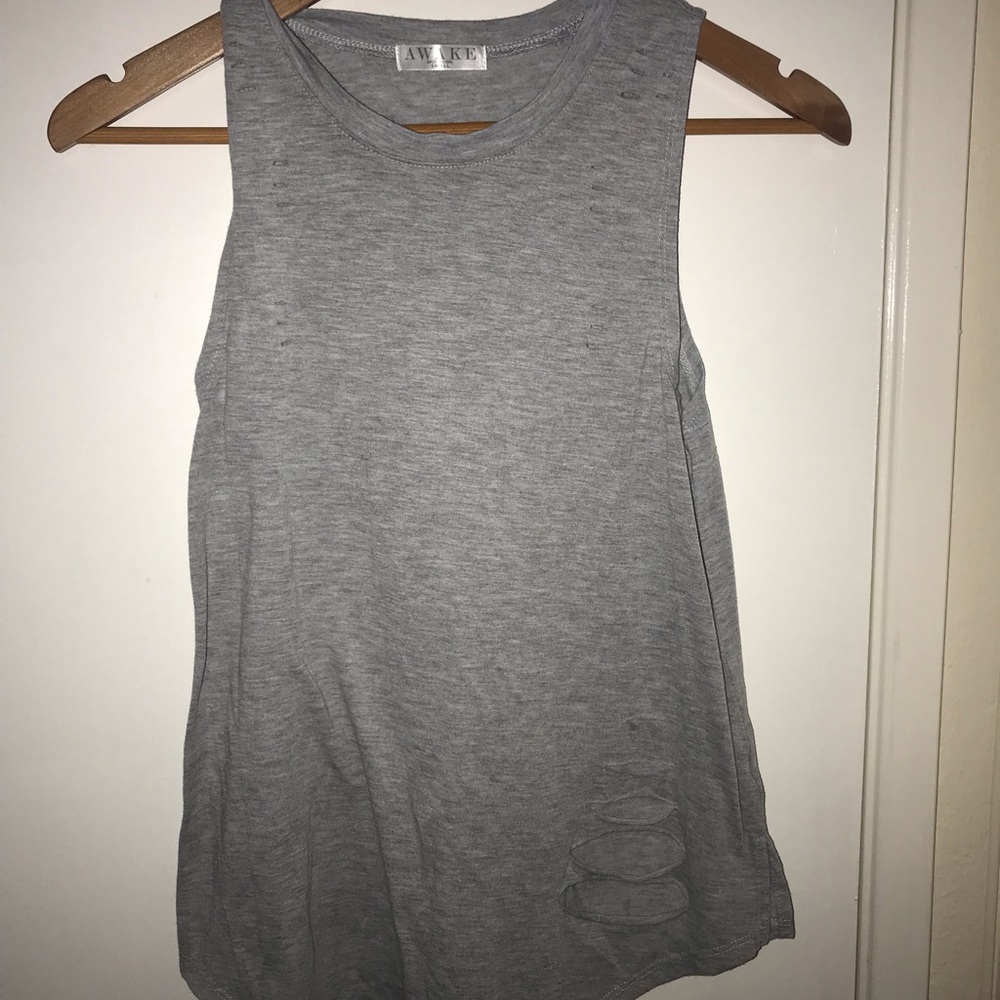 RIPPED GRAY TANK!!